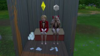 Charlie and Vaggie take a dump in a outhouse, ScatKings.com Scat Porn 16 ScatKings.com Scat Porn