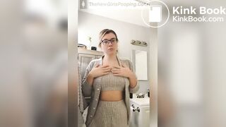 Cute Chick With Glasses Spreads Ass Over Toilet, ScatKings.com Scat Porn 17 ScatKings.com Scat Porn