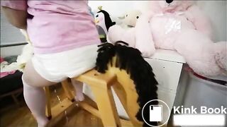Diaper girl poops on her rocking horse, ScatKings.com Scat Porn 4 ScatKings.com Scat Porn