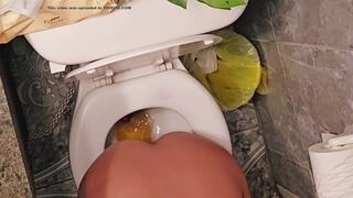 Girl takes a ploppy poop on toilet - video 2, ScatKings.com Scat Porn 17 ScatKings.com Scat Porn