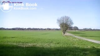 Mia pooping on the edge of a field, ScatKings.com Scat Porn 1 ScatKings.com Scat Porn