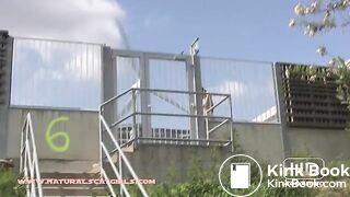 NSG brune shitting escalier, ScatKings.com Scat Porn 10 ScatKings.com Scat Porn