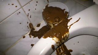 Slut explodes in the bathroom, ScatKings.com Scat Porn 10 ScatKings.com Scat Porn