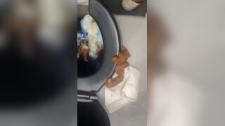 nasty girl misses the toilet bowl while taking a shit !, ScatKings.com Scat Porn 10 ScatKings.com Scat Porn